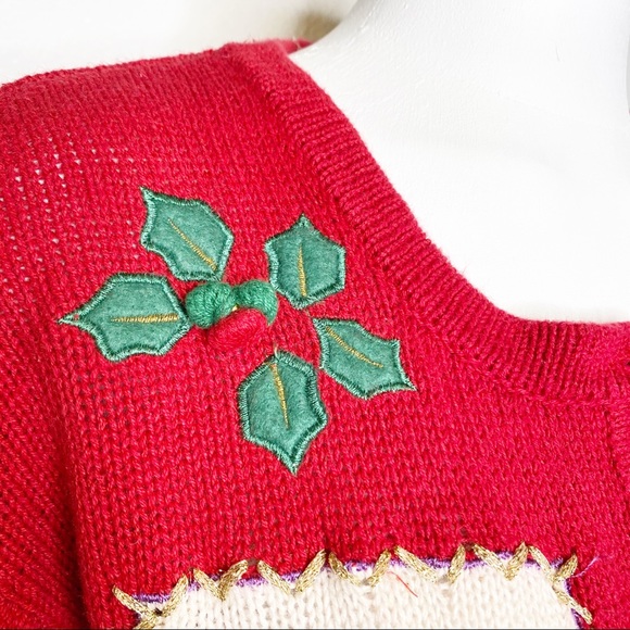 Vintage | Ugly Holiday Sweater Knit Cardigan Sz. S - Picture 5 of 9